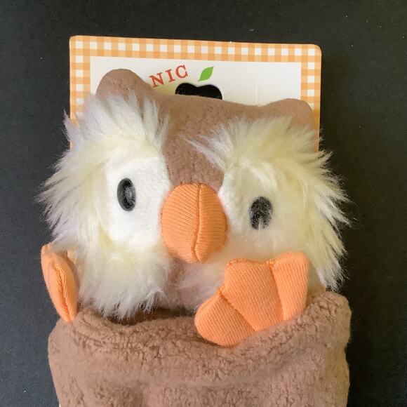 Apple Park Owl Organic Picnic Pal Blankie - NWT - Naturally Hypoallergenic - Picture 2 of 6